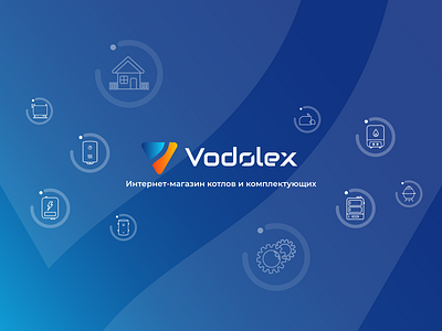 Vodolex branding design icon illustration vector