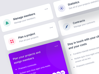 Dashboard Widgets analytics app card design cards contract dashboard funnel icon illustration map minimal module product project plan track ui ux widget widgets