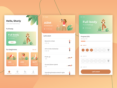 Workout app exercises mobile ui ui ui design uiux userinterface workout app