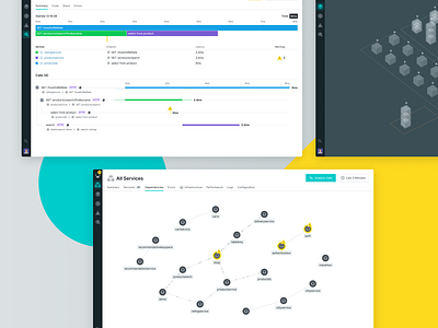 Application performance monitoring Interface app chart clean dashboard data desktop experience graph list monitoring product simple ui ux web