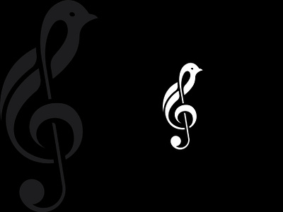 Bird And Music Note Logo bird logo branding clef clef note design icon illustration logo logodesign logoforsale logoground logotype morden music note premade logo ready made logo sale symbol typogaphy unused logo
