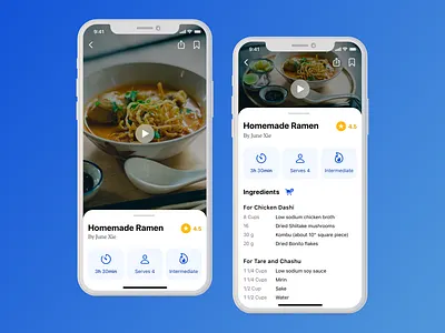 Homemade Ramen Recipe daily ui design noodles ramen ramen noodles recipe recipe app recipe ui ui ui ux ui design