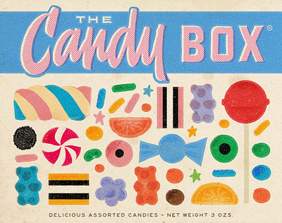 CANDY BOX box calligraphy editorial food food illustration kids lettering recipe surface surface design