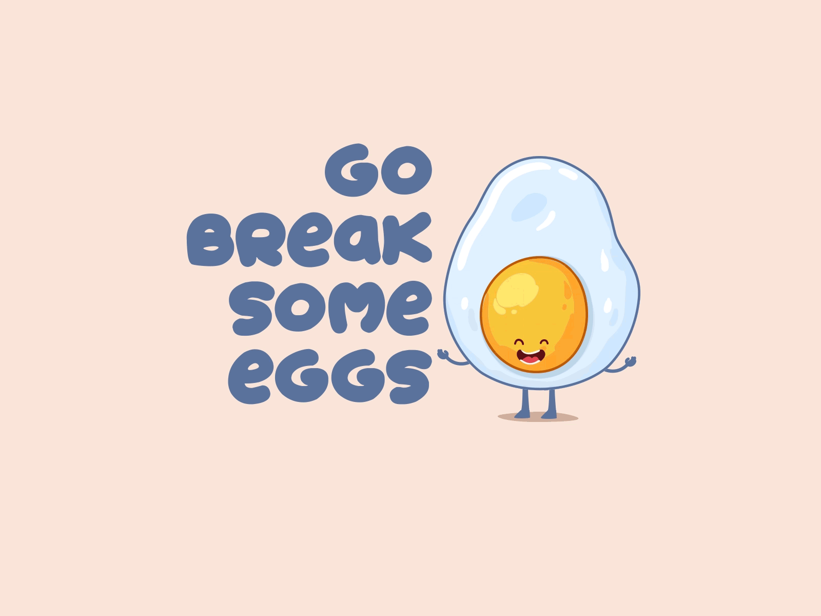 Go Break Some Eggs! 2d animation 2d character after effects animated animated gif animation breakfast character character design cute eggs food gif gif animation illustrated illustration vector video