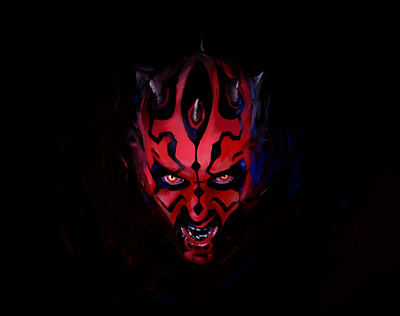 Maul painting (Repost) darthmaul digital digital art digitalart digitalartist digitalpainting fanart illustration maul poster starwars