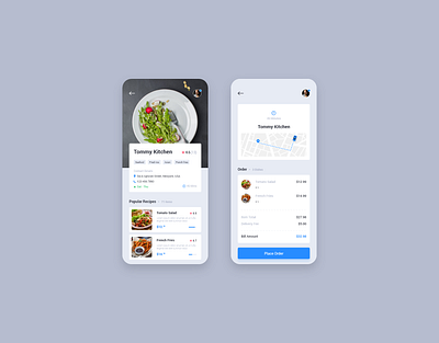 Food delivery app UI concept adobexd cleanui delivery design designinspiration dribbble flat foodapp fooddelivery fooddeliveryservice interface minimal mobileapp restaurant ronytajul sketch ui uxui webdesigner xd