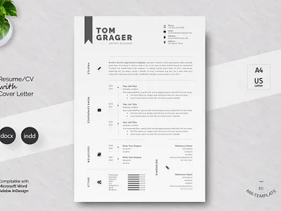 Resume/Cv Template clean resume creative resume curriculum vitae cv template download free modern modern resume professional resume resume cv resume template template