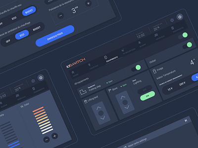 Design system - IDSwitch app dark dark theme dark ui design system flat ui ux vector web