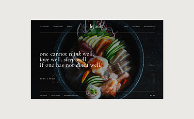 Restaurant minimalist homepage branding dailyui design health minimal minimalist restaurant sushi ui web