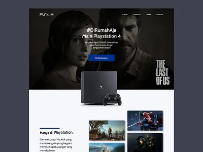 Playstation 4 Pro Landing Page clean figma games gaming landing page minimalist playstation4 promotion userinterface web design website