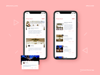 Find Event Planner App - Mobile UI app design event app event planner mobile ui ui ui design uidesign uiux user interface design
