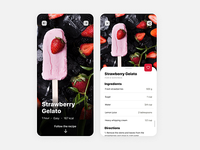 Daily UI #040 - Recipe 040 app concept daily 040 daily 100 challenge daily ui 040 dailychallenge dailyui food app interface ios ios app ios app design recipe recipe app recipe book recipe card ui uidesign ux