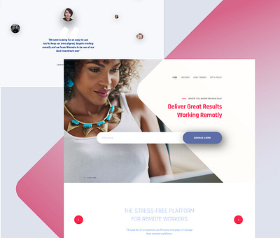 Remote Working Platform Homepage branding collaboration remote remote work ui