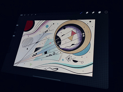 Composition art design illustrate illustration kandinsky plane composition procreate visual