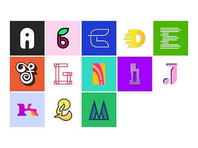 A-M 36 Days of Type Colorized 36daysoftype flat gradient illustrator lettering logo logos typography