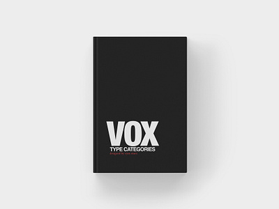 Vox Type Categories — Cover book design graphic design layout minimalism modernism print typography