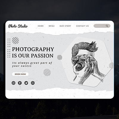 Photographers artist camera clean ui dailyui design designer designs digital illustration digitalart graphic graphicdesign inspiration landing page photographer photography photos photoshop photoshop art photoshop template poster