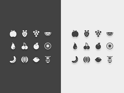 Fruits icons cook design food fruits healthy icons illustration