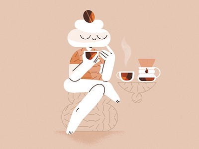 Caffetarium branding character design flat illustration product ux