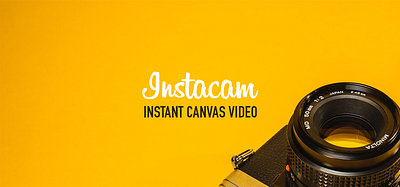 Instacam brand camera canvas design development es6 esportlogo github javascript module npm unsplash video web webcam webpack