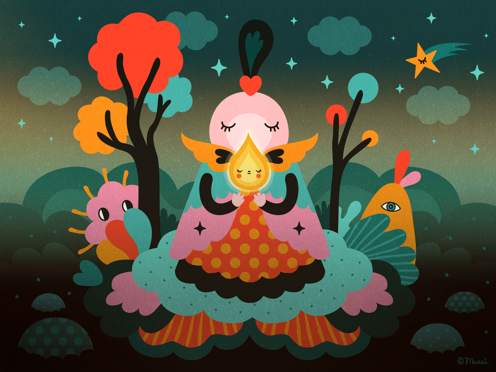Stay strong! animated gif characterdesign colorful digital digital art digitalart illustration popsurrealism vector
