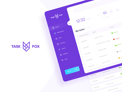 Tasks management - logo & deskop app app comunication interface logo tasks ui uidesign