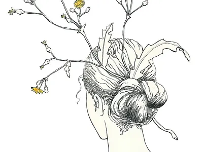 Sow Thistle Color Updated character illustration illustrator line art penwork portrait