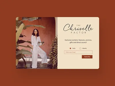 Fashion Blogger Subscribe Form 100 days of ui 100daysofui blog chriselle lim daily ui daily ui challenge dailyui dailyuichallenge fashion blog subscribe subscribe form ui design