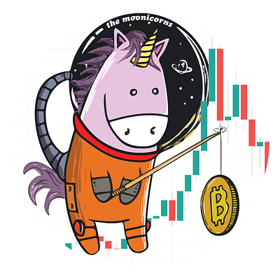 The Moonicorns artwork creative design graphics illustration madeinaffinity moon moonicorn unicorn vector