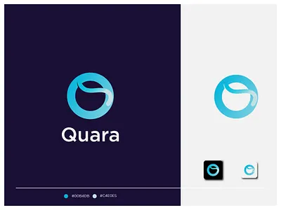 Quara logo design abstract advertising background brand branding business company concept corporate creative design element icon identity logo paper set sign symbol vector