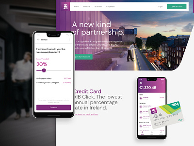 AIB Redesign design desktop flat minimal promo typography ui ux web website