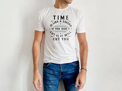 Time is Like a Sword - Typography art buisness clothes craft important mug mug art paper poster sketch sword t shirt time timeless typography typography art value values wall art wear