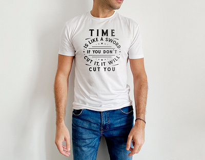 Time is Like a Sword - Typography art buisness clothes craft important mug mug art paper poster sketch sword t shirt time timeless typography typography art value values wall art wear