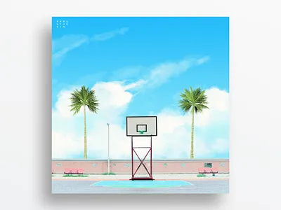 breeze album art album cover album cover design anime blue sky cover art digital art environment design graphic design illustration kawaii manga photoshop
