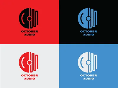 October Audio Identity Branding branding design logo typography vector web
