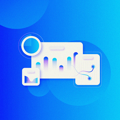 Blue ui illustration diagram gradnient illustration ui ui illustration ui kit uidesign vector vectors