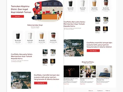 Cooffeiku adobe xd adobexd app character coffee coffeeshop color desain design flat illustration kopi ui uiux ux vector web website