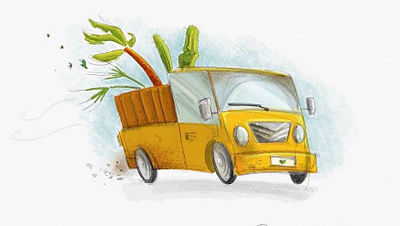 Plant Delivery delivery delivery truck drawing illustration ipad pro ipadpro palm palm tree plants sketch truck yellow