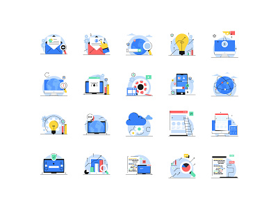 SEO Icon analysis business icon flat icon funding idea mobile app development people security seo icons video marketing web design