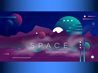 Vector illustration of space astronomy atmosphere comet explorer fancy fantastic future galaxy meteor moon nebula orbit planet poster psychedelic science space star starry universe