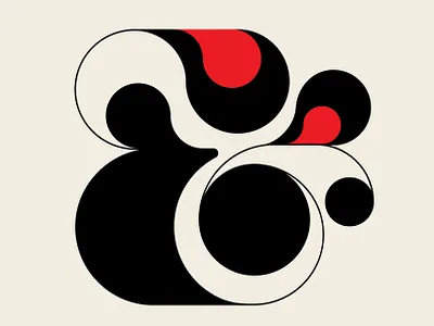 & curves for days... ampersand black handlettering illustration lettering logo red type typography typography design