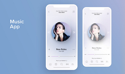 Mobile UI - Music App app app design artdirection digital design mobile app mobile app design mobile ui user interface design userinterface