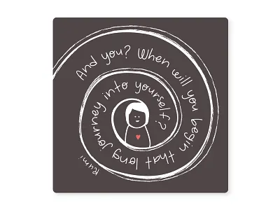Rumi Quote begin illustration illustration art illustrator journey quote quote design rumi start yourself