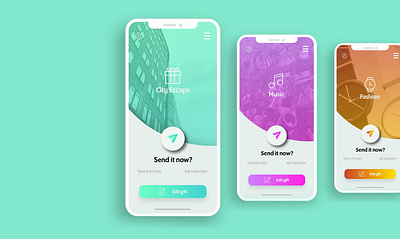 Mobile UI - Gift App artdirection branding design designer illustration logo ui userinterface ux webdesign