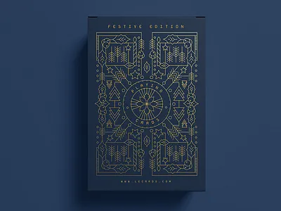 Festive Playing Card geometric monoline packagingdesign playingcard tarot card