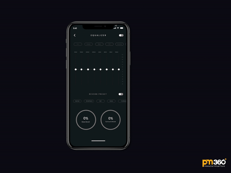 Example of Music App Equalizer