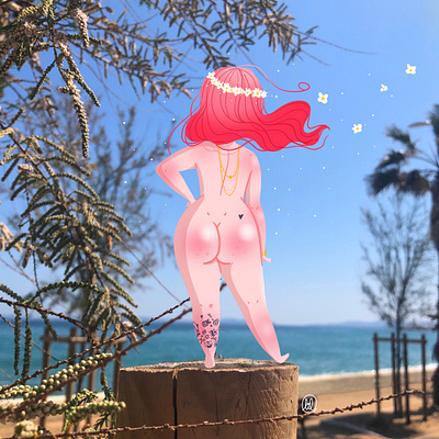 summer & freedom character curvy digital illustration digitalart illustration illustrator ipadpro procreate procreate art tattoo