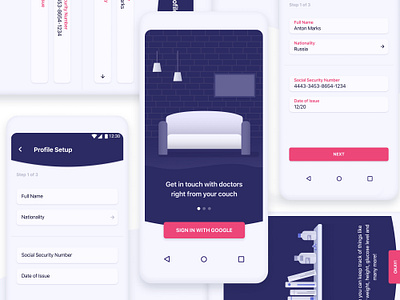 Halsa Life app design flat ui ux