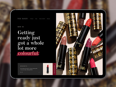 Daily UI 003 // Landing Page daily ui daily ui 003 daily ui 3 daily ui landing page dailyui fashion fashion website landing page makeup makeup website product page ted baker ui ux ux design web web design web designer website website design