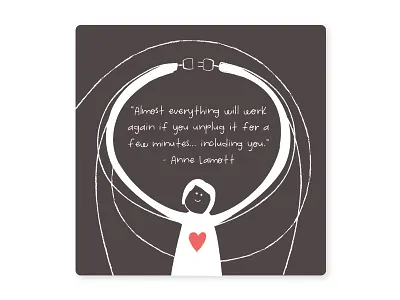 Unplug graphic design illustration illustration quote plug quote quotes restart unplug unplugged